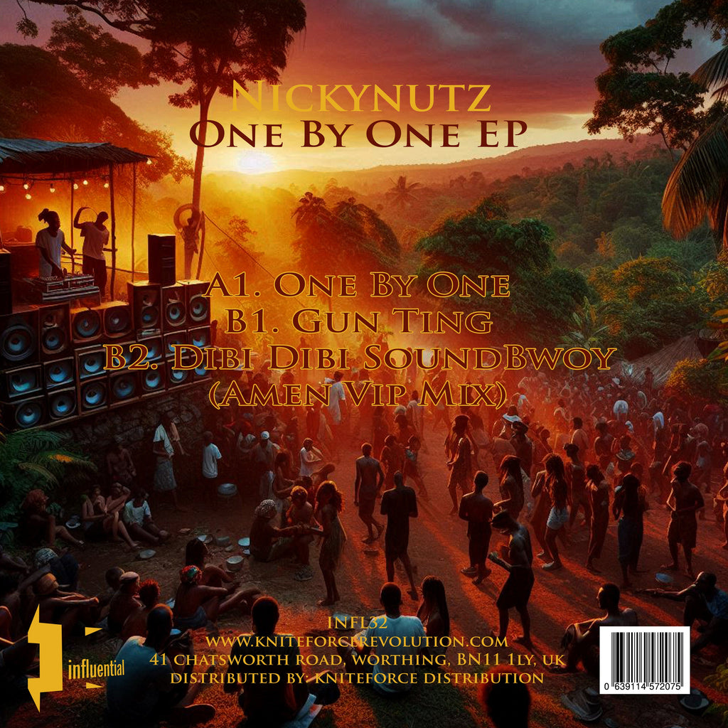 Nickynutz - One By One EP - Influential Records - INFL32 - 12" Black and Yellow Vinyl
