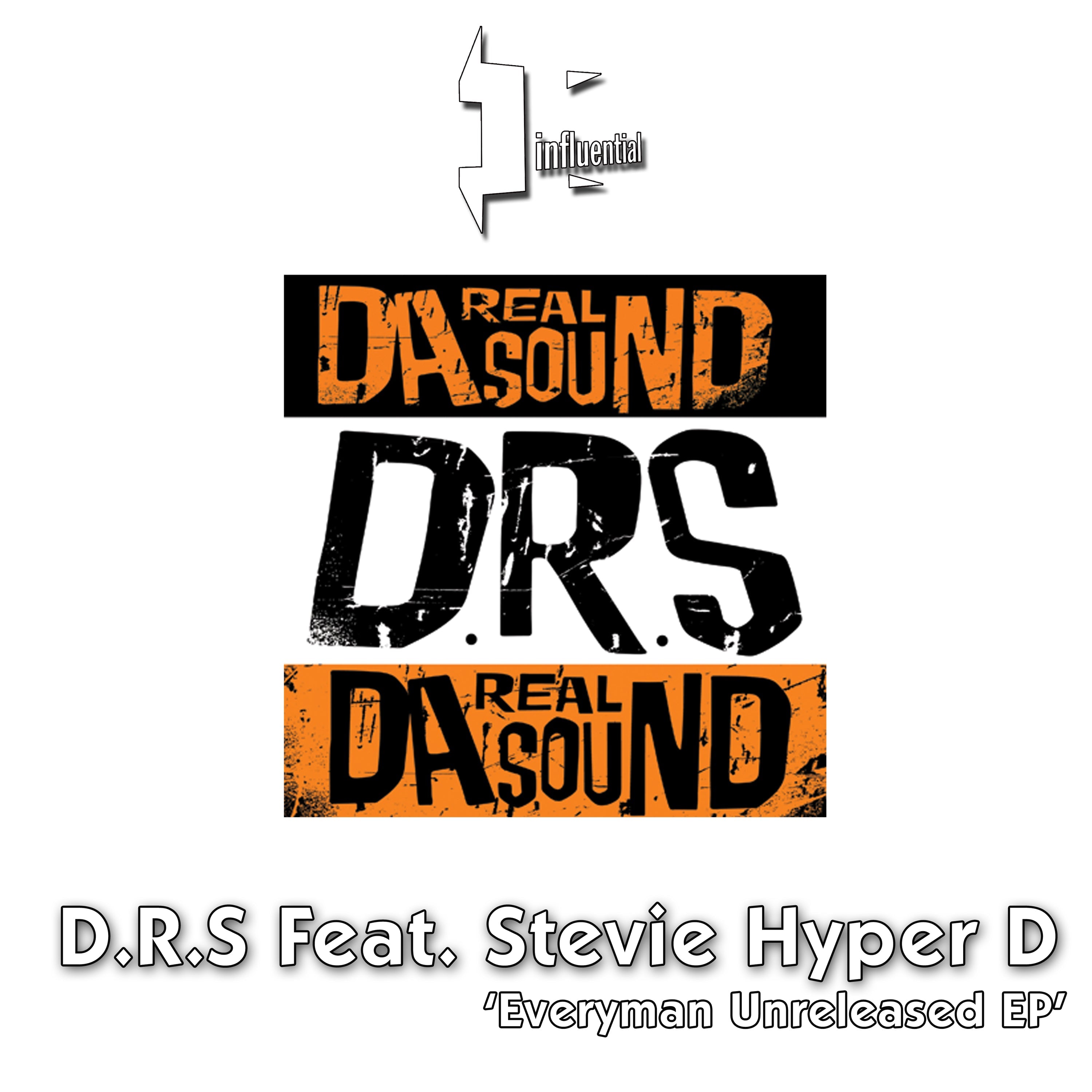 D.R.S. Featuring Stevie Hyper D - Everyman Unreleased EP - Influential Records - INFL33 - 12" Black Vinyl Version