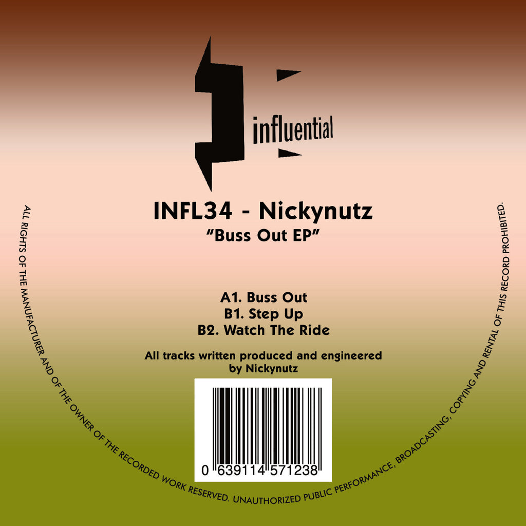 Nickynutz - Buss Out EP - Influential Records - INFL34 - 12" Green Splatter Limited Edition