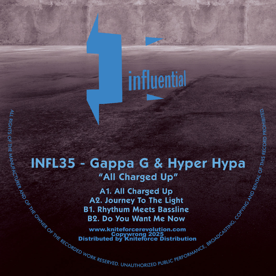 Gappa G & Hyper Hypa - All Charged Up EP -  Influential Records - INFL35 - 12" Black Vinyl