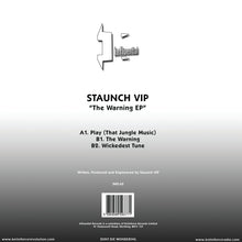 Load image into Gallery viewer, Staunch VIP - The Warning EP - Influential Records - INFL42 - 12" Black Vinyl