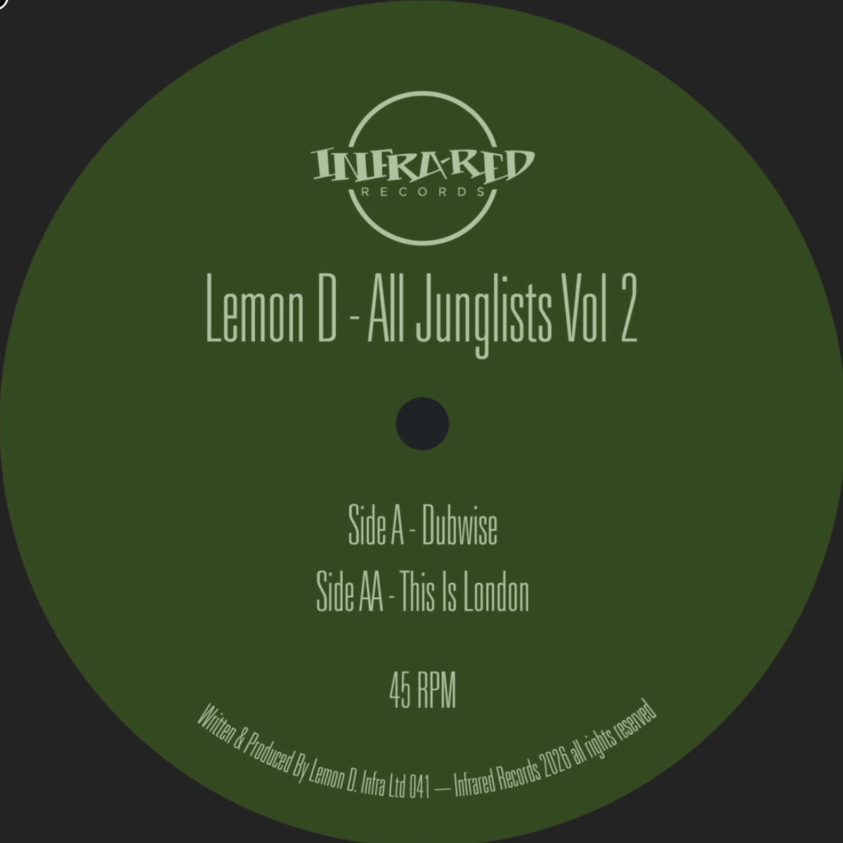 Lemon D - All Junglists Vol 2 EP - INFRALTD041