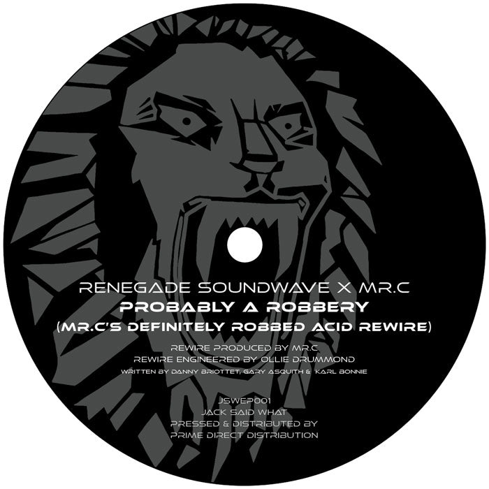 Renegade Soundwave / Carl Cox / Mr.C - The Phantom - JSWEP001 back