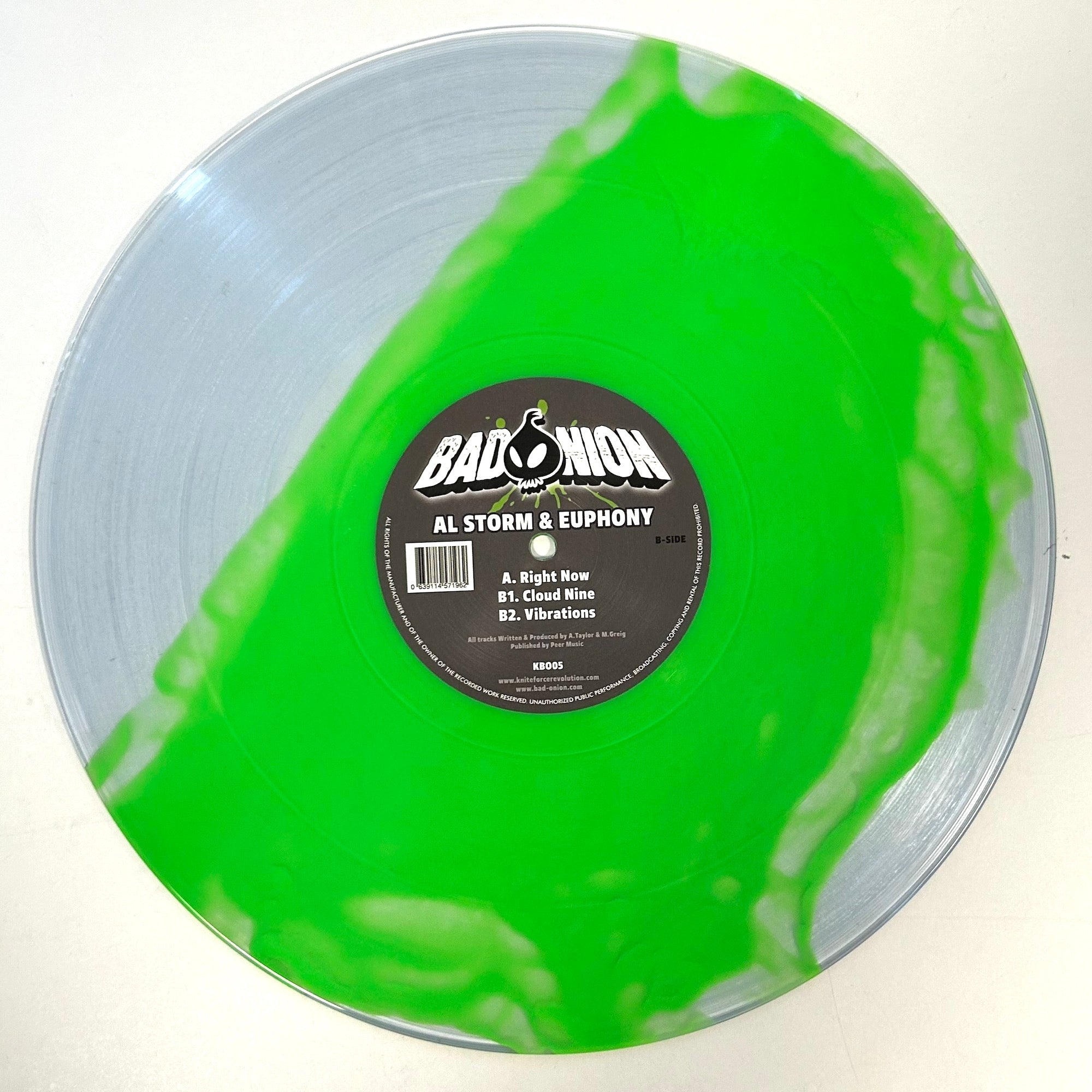 Al Storm & Euphony - Bad Onion - Right Now - KBO05 - 12" Vinyl - Breakbeat Hardcore