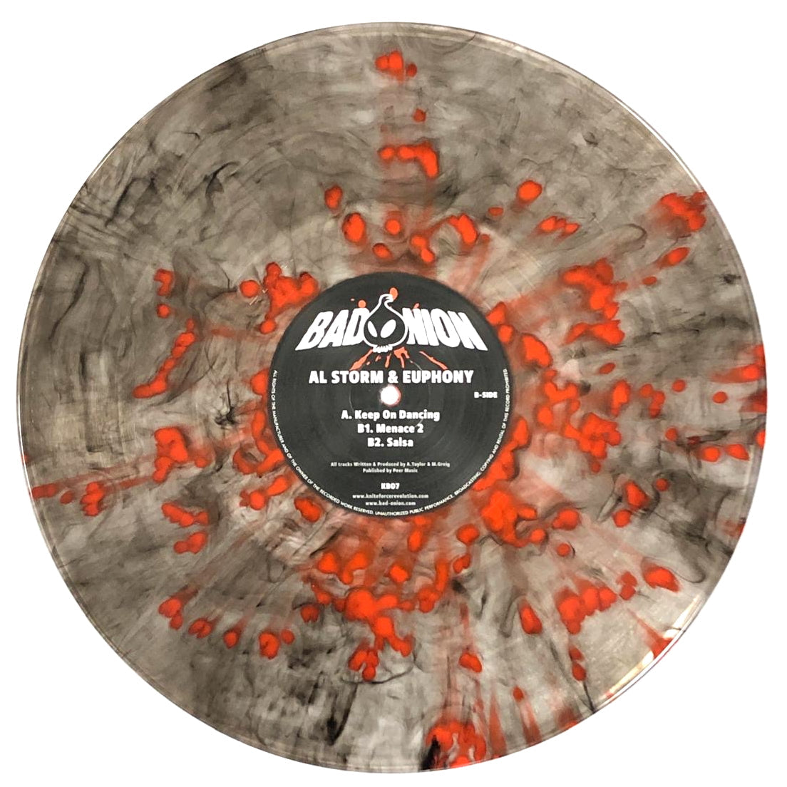 Al Storm & Euphony - Keep On Dancing EP - Bad Onion Records - KBO007 - Old Skool, Rave - 12" Color Vinyl, Clear Sleeve with Sticker