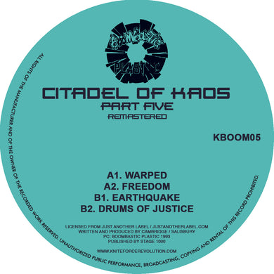 Boombastic Plastic - Citadel Of Kaos - Part 5 EP - Warped/Freedom - KBOOM05 -12