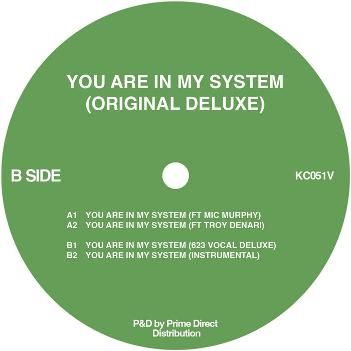 Kerri Chandler - You Are In My System - KC051V back