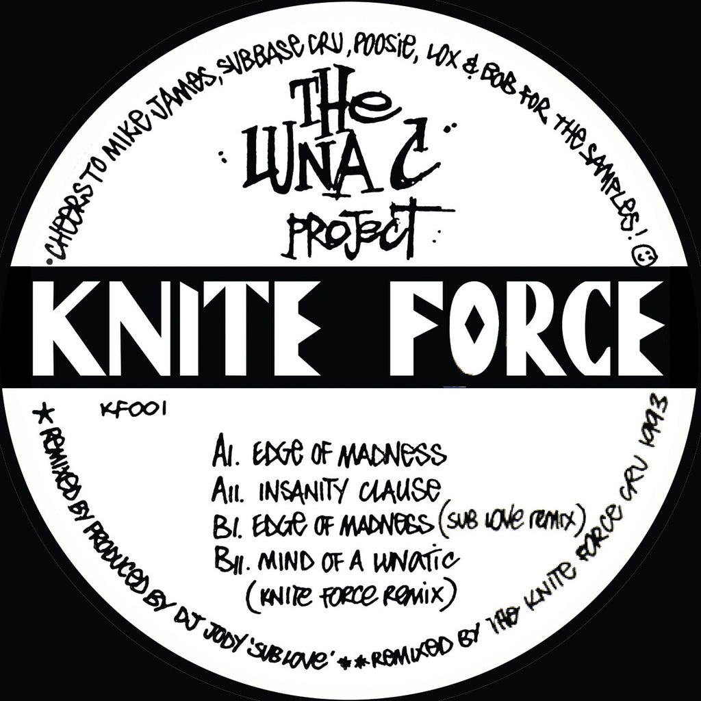 DJ Luna C - The Luna-C Project - Kniteforce Records - KF001SE - Old Skool - 12" Black Vinyl, Chrome Sleeve Version