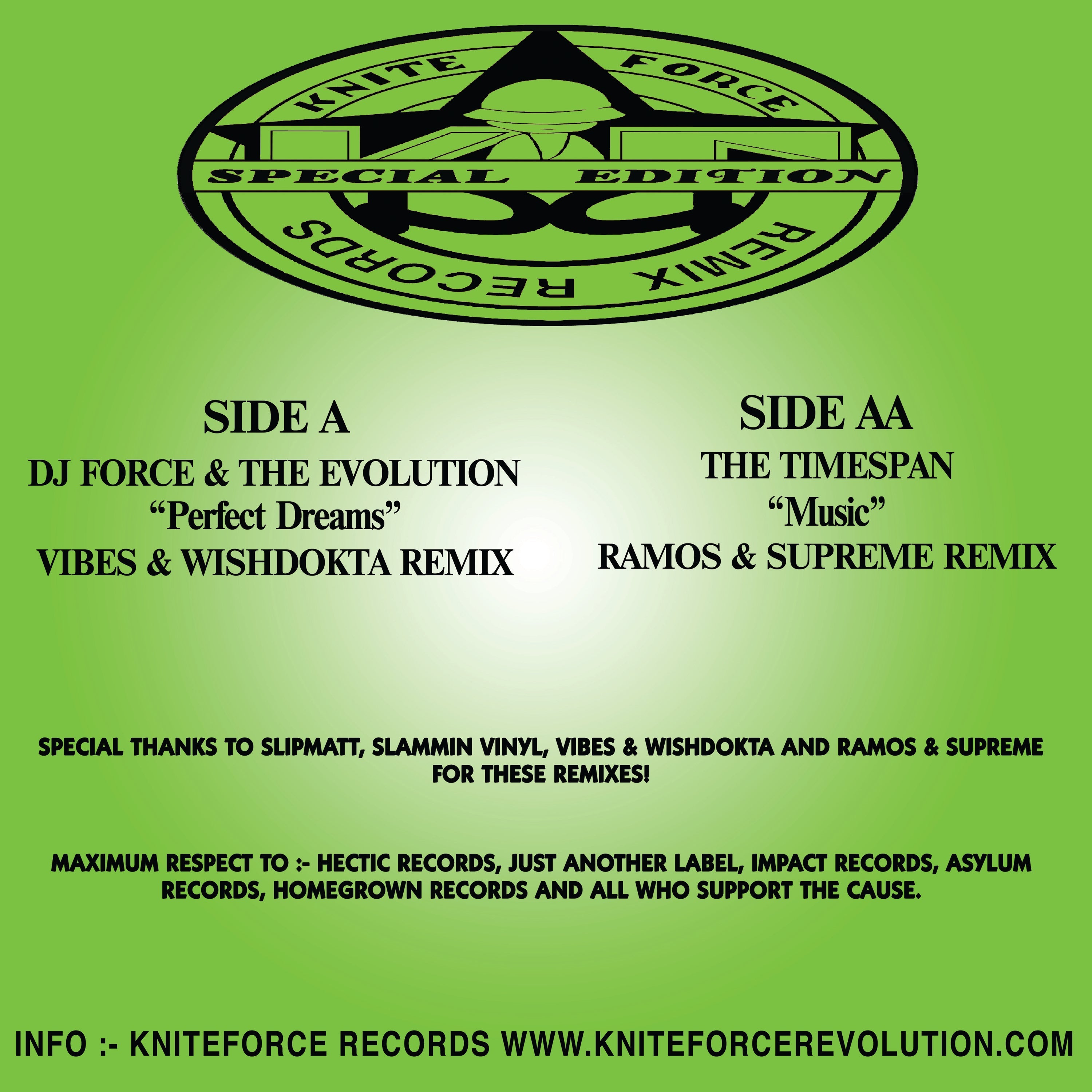 DJ Force, The Evolution, The Timespan - Remix Records & Kniteforce Present 'The Remixes' Part 2 - Kniteforce Records - KF028SE - Old Skool / Rave - 12" Black Vinyl