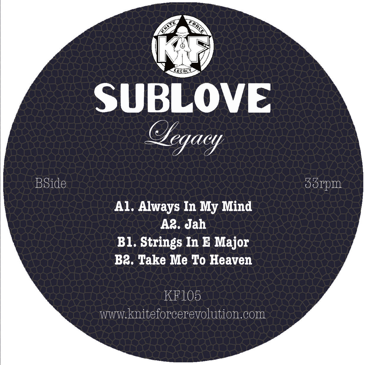 Sublove - Legacy EP Vol. 2 (Blue Marble Vinyl Version) - Kniteforce Records -  KF105ABSE - Old Skool - 12" Vinyl