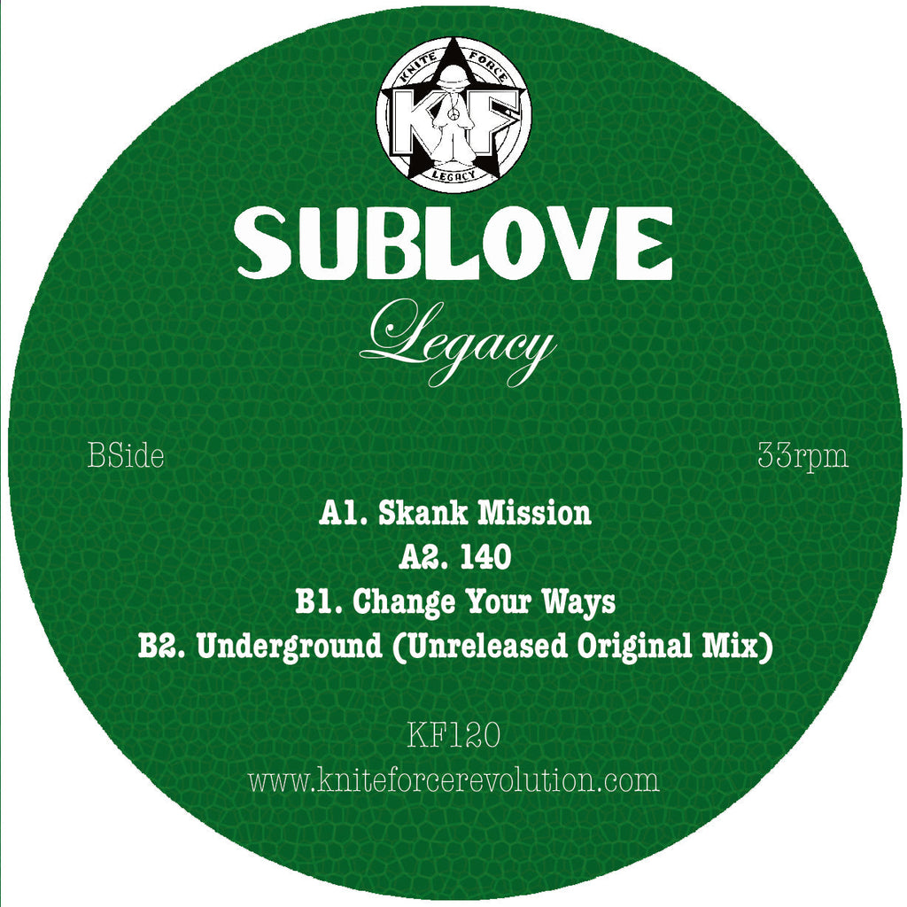 Sublove - Legacy EP Vol. 3 EP (Green Vinyl Splatter Version) - Kniteforce Records - KF120ABSE - Old Skool - 12" Vinyl