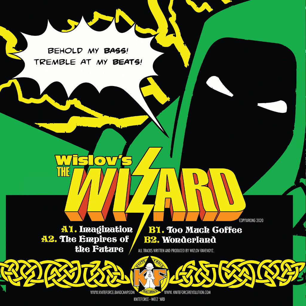 Wislov - The Wizard EP - Kniteforce Records - KF123SE - Old Skool - 12" Green and Yellow Vinyl