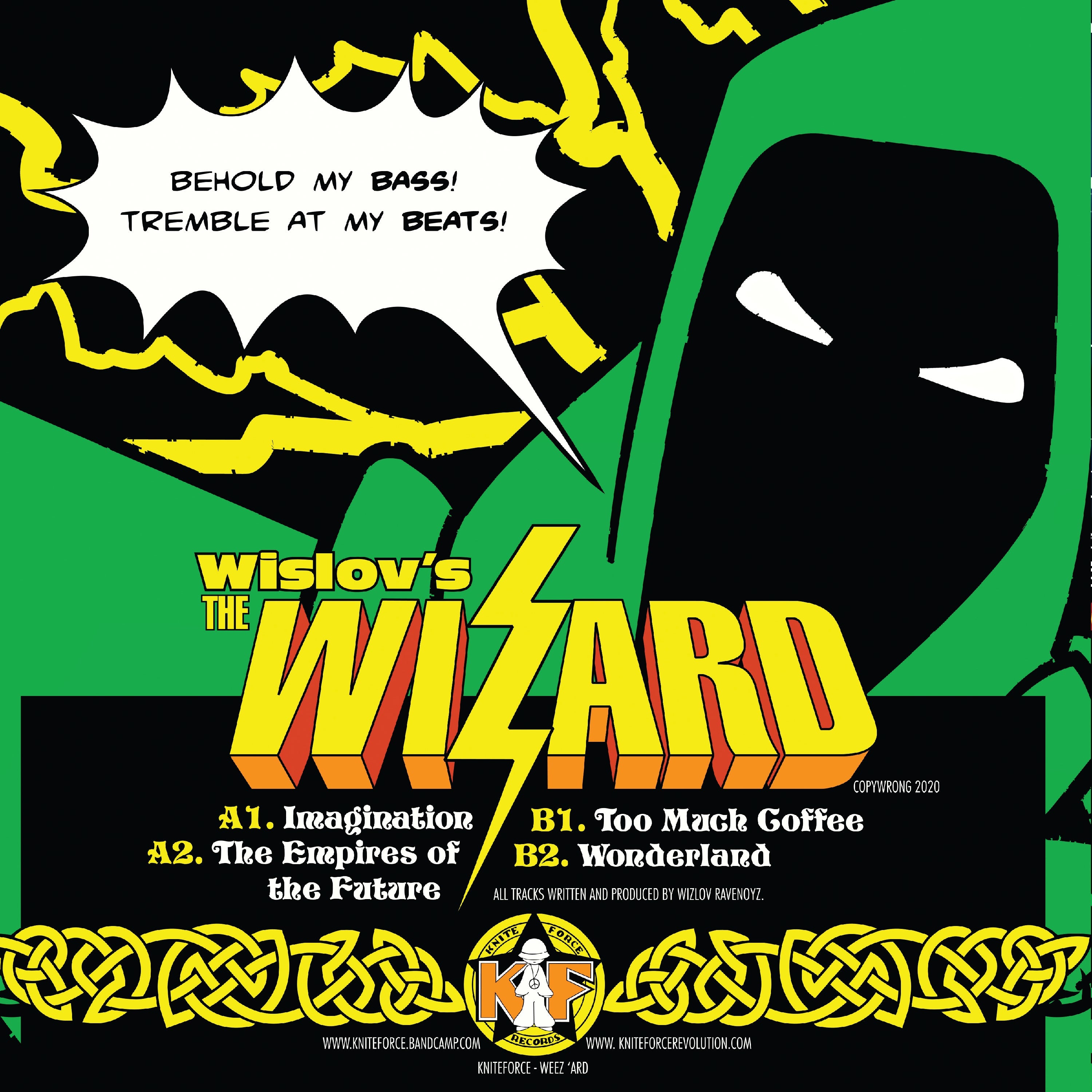 Wislov - The Wizard EP - Kniteforce Records - KF123SE - Old Skool - 12" Green and Yellow Vinyl