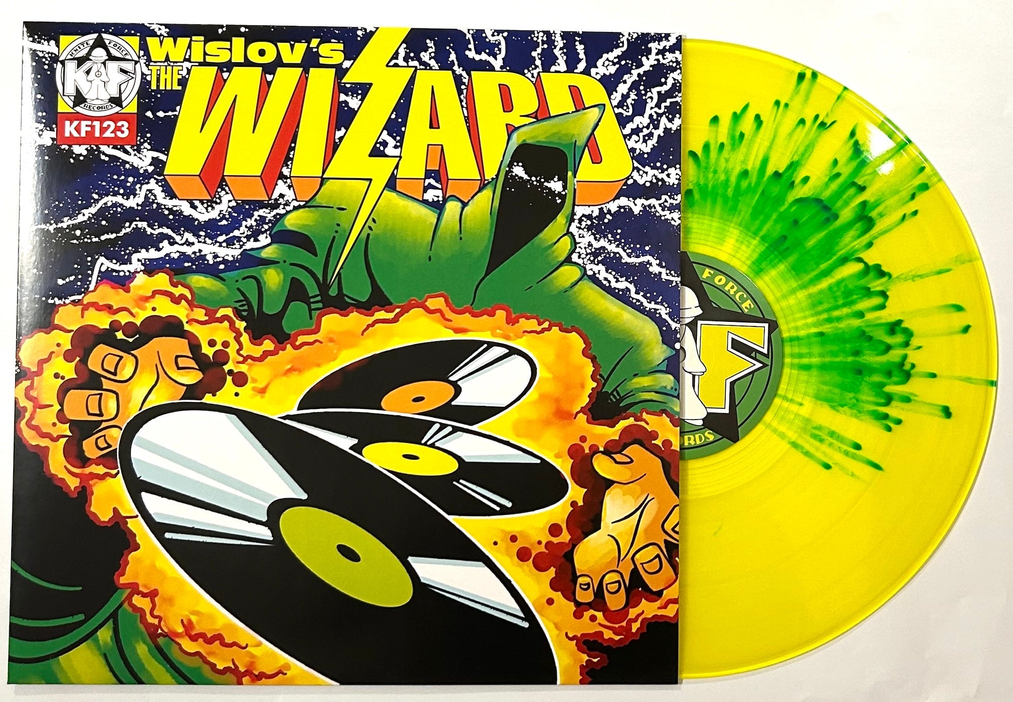 Wislov - The Wizard EP - Kniteforce Records - KF123SE - Old Skool - 12" Green and Yellow Vinyl