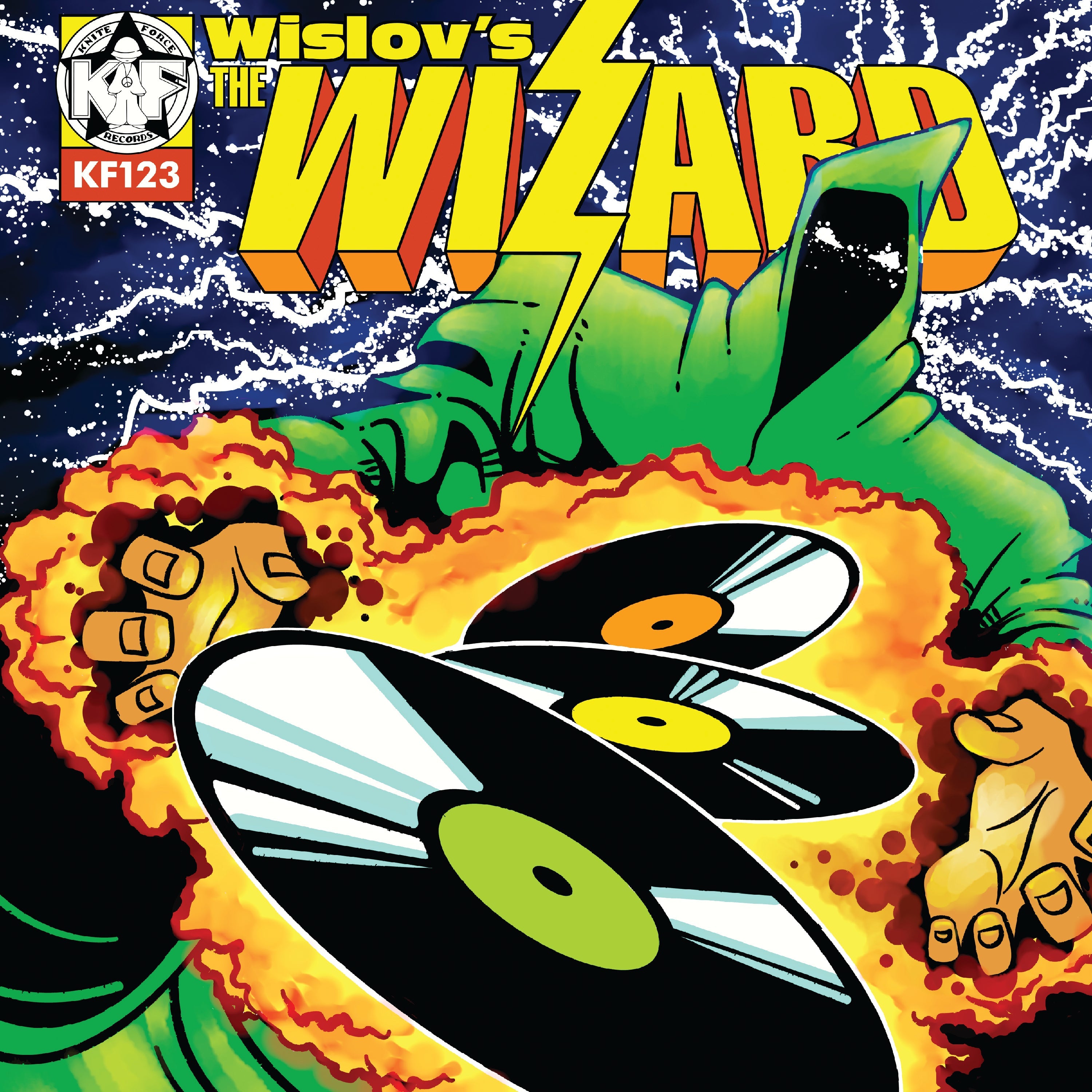 Wislov - The Wizard EP - Kniteforce Records - KF123SE - Old Skool - 12" Green and Yellow Vinyl