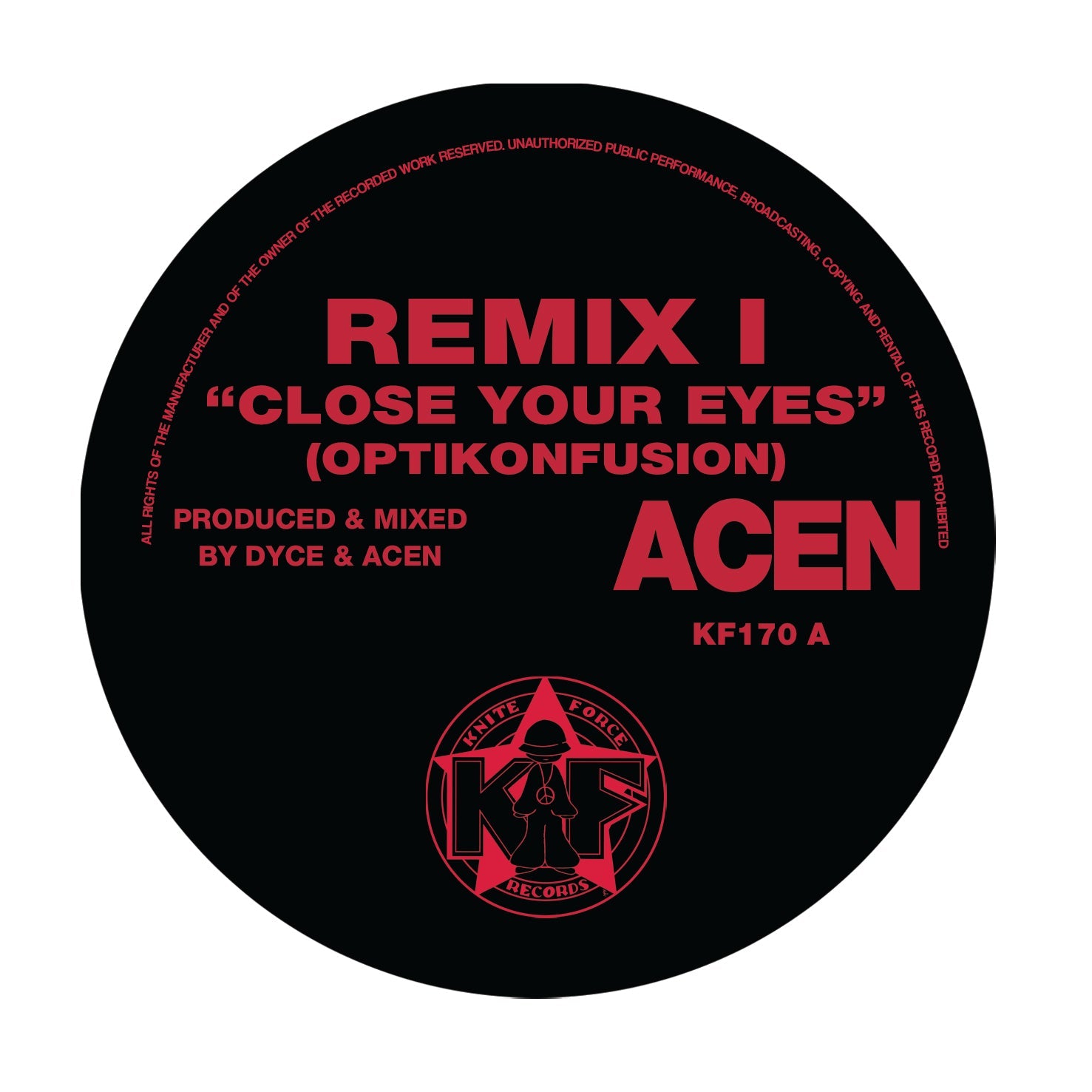 Acen - Close Your Eyes EP (New Old Art Edition) - 12"  Vinyl -  Kniteforce - KF170-AB