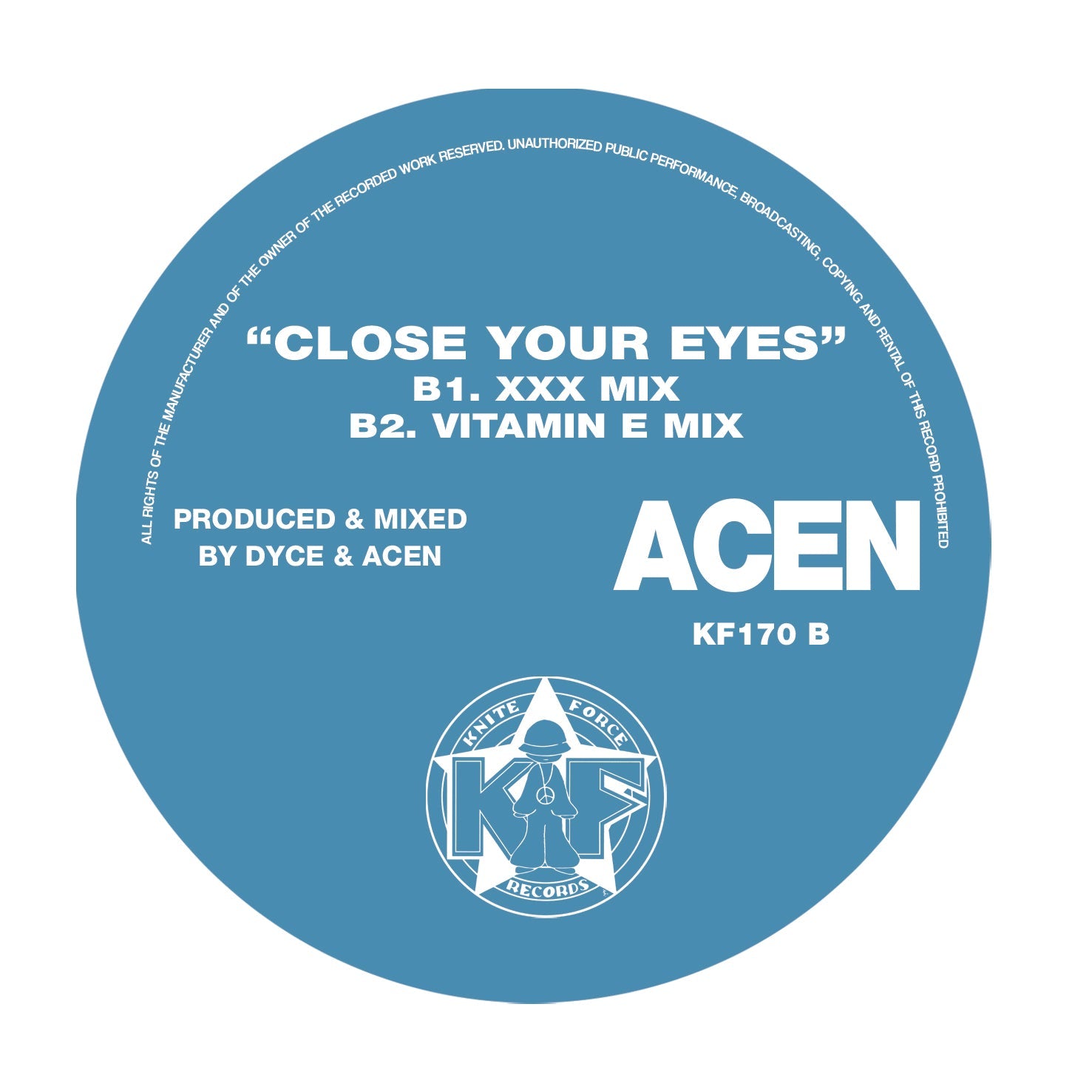 Acen - Close Your Eyes EP (New Old Art Edition) - 12"  Vinyl -  Kniteforce - KF170-AB