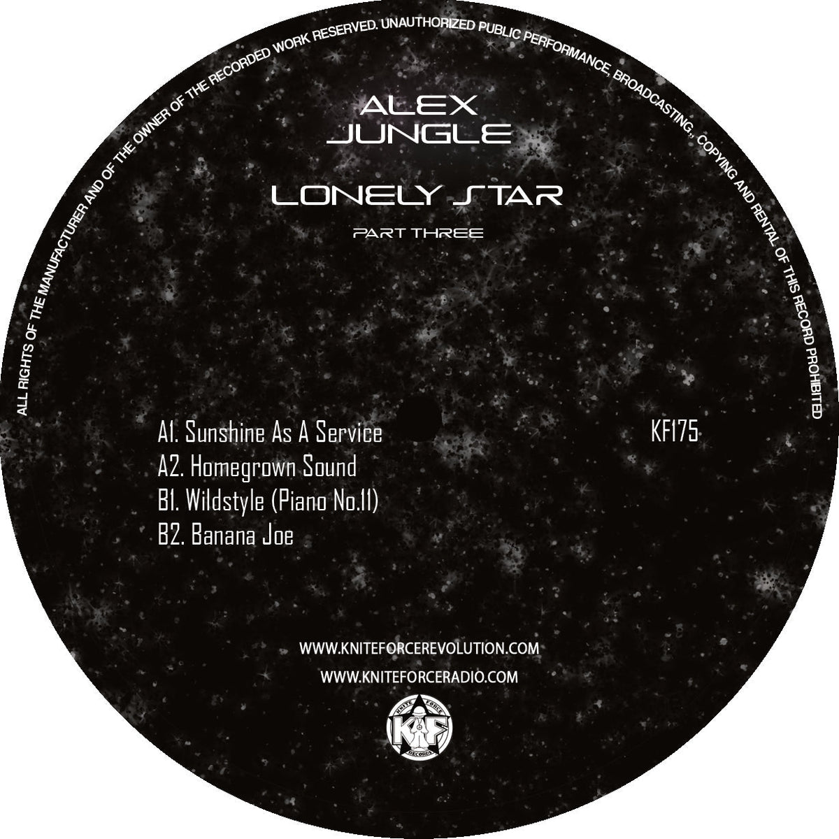 Alex Jungle - Lonely Star (Part 3) EP - Kniteforce -  12" Vinyl - KF175