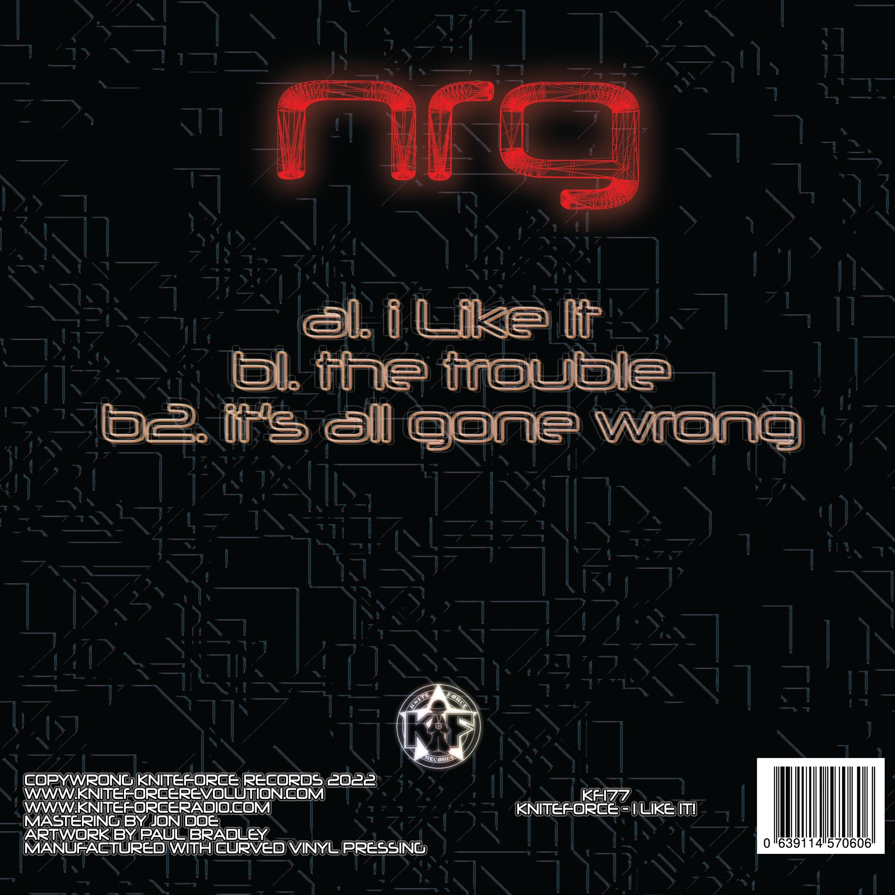 NRG - I Like It EP -  I Like It /The Troubler - Kniteforce - KF177 - 12" Vinyl