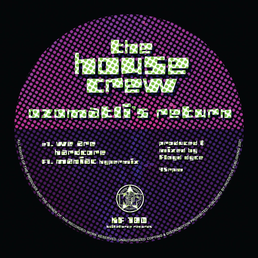 The House Crew - We Are Hardcore EP - Kniteforce Records - KF180EF - 12" Purple Marble Vinyl