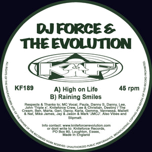 DJ Force & The Evolution - High On Life EP (Dark Green Marble) - Kniteforce Records - KF189SE - 12" Vinyl - Old Skool