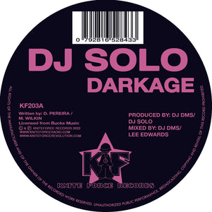 Dj Solo - Darkage EP - Darkage/Axis Kniteforce - KF203 - 10" Vinyl - Purple Vinyl Special Edition