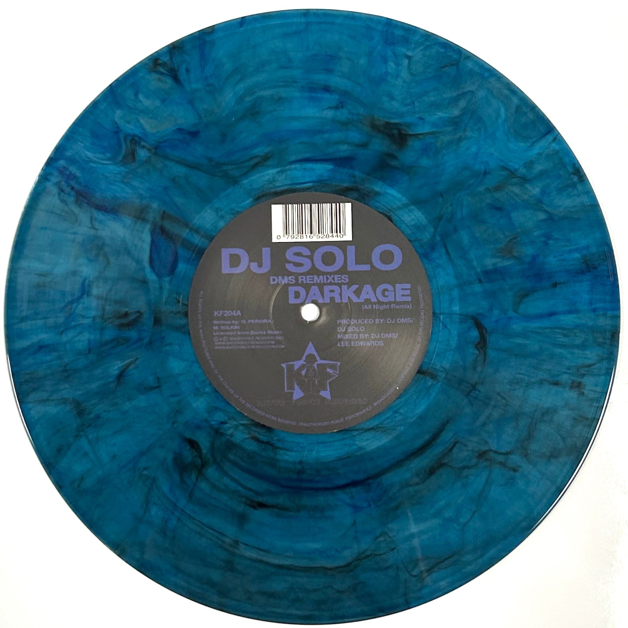 Dj Solo - Darkage/Axis  (Original DMS Remixes) - Kniteforce - KF204SE - 10" Blue Smoked Vinyl