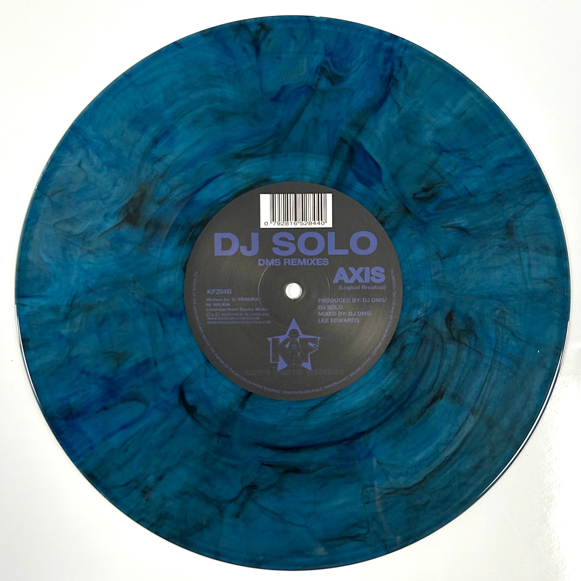 Dj Solo - Darkage/Axis  (Original DMS Remixes) - Kniteforce - KF204SE - 10" Blue Smoked Vinyl