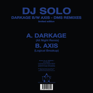Dj Solo - Darkage/Axis  (Original DMS Remixes) - Kniteforce - KF204SE - 10" Blue Smoked Vinyl