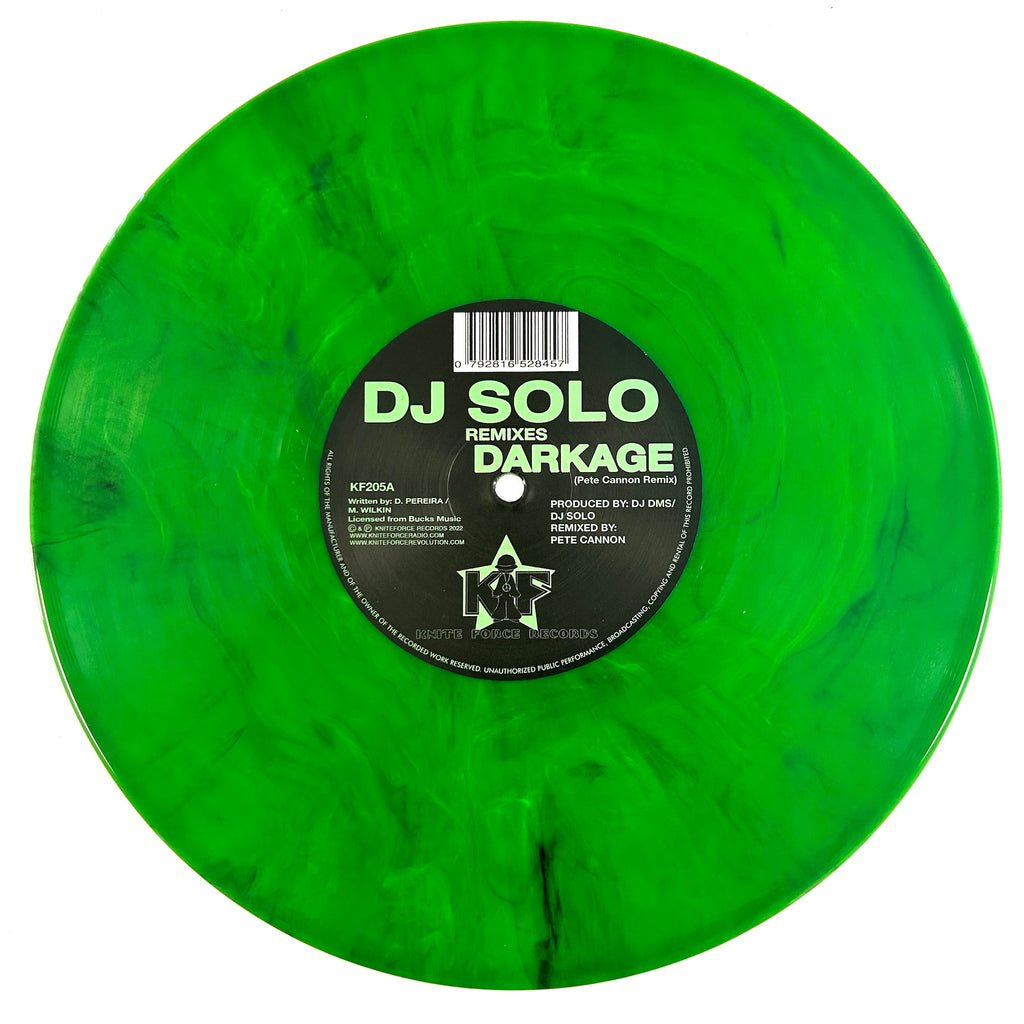 Dj Solo - Darkage EP - New Darkage Remixes EP - Pete Cannon/Sika - Kniteforce - KF205SE - 10" Smoked Green Vinyl