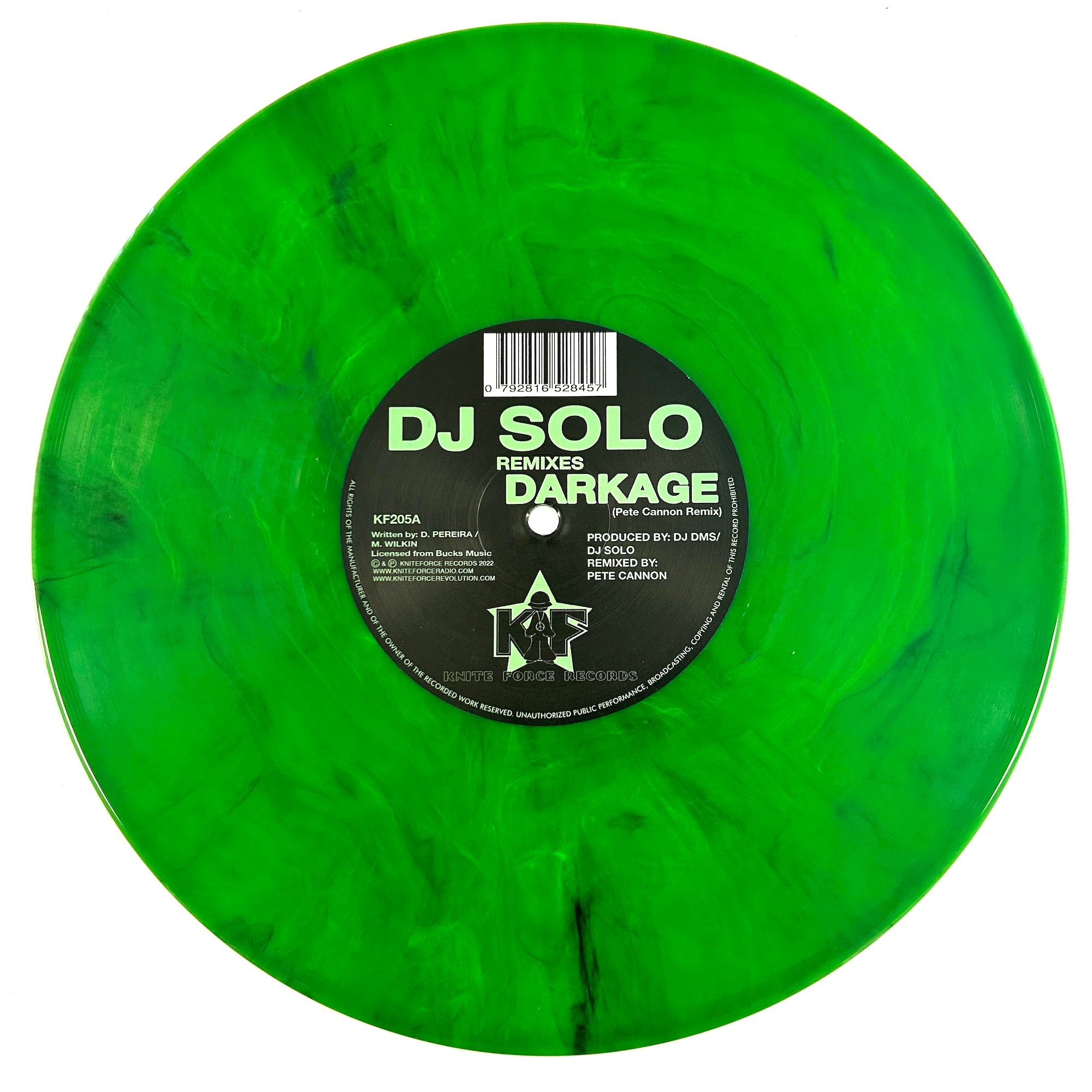 Dj Solo - Darkage EP - New Darkage Remixes EP - Pete Cannon/Sika - Kniteforce - KF205SE - 10" Smoked Green Vinyl