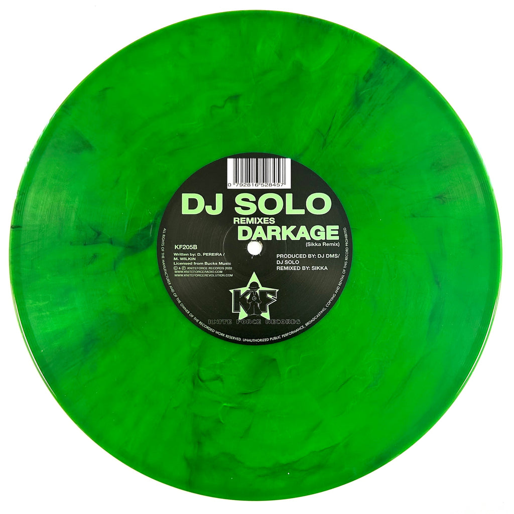 Dj Solo - Darkage EP - New Darkage Remixes EP - Pete Cannon/Sika - Kniteforce - KF205SE - 10" Smoked Green Vinyl