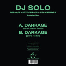 Load image into Gallery viewer, Dj Solo - Darkage EP - New Darkage Remixes EP - Pete Cannon/Sika - Kniteforce - KF205SE - 10&quot; Smoked Green Vinyl