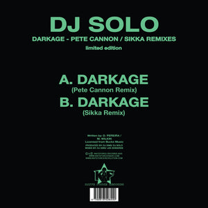 Dj Solo - Darkage EP - New Darkage Remixes EP - Pete Cannon/Sika - Kniteforce - KF205SE - 10" Smoked Green Vinyl