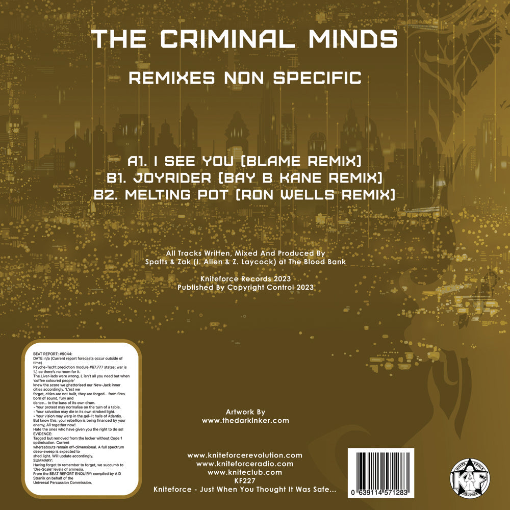 The Criminal Minds - Remixes Non Specific -  KNITEFORCE - 12"  Vinyl - KF227