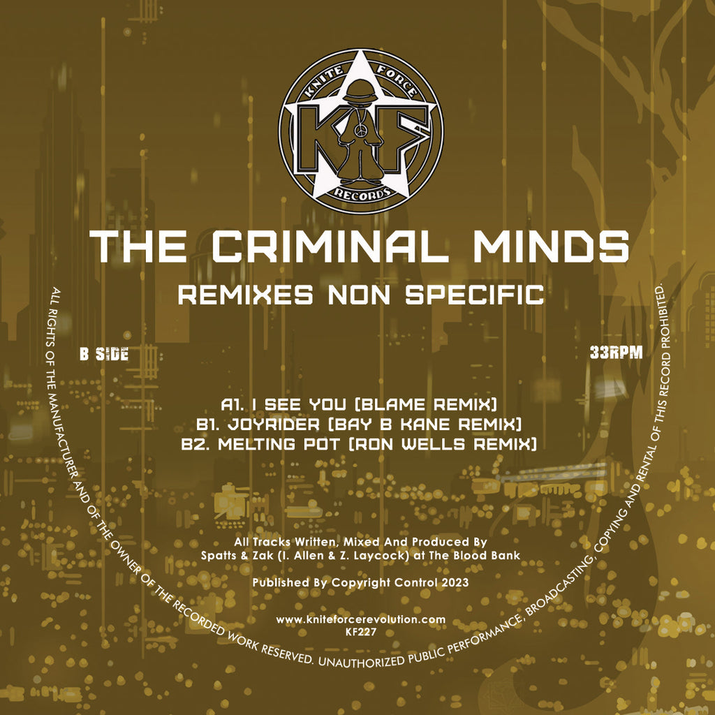 The Criminal Minds - Remixes Non Specific -  KNITEFORCE - 12"  Vinyl - KF227
