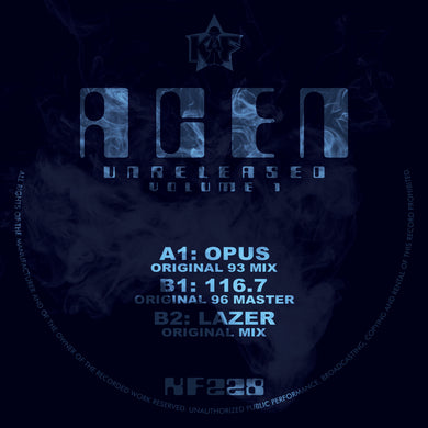 Acen - Unreleased & Rare Volume 1 EP - Opus (Original 93 Mix) - 116.7 - Kniteforce -  12