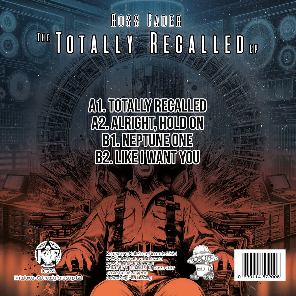 Ross Fader - Kniteforce Records - The Totally Recalled EP - KF274SE - 12" Split pink and blue splatter Vinyl - Breakbeat Hardcore / Jungle