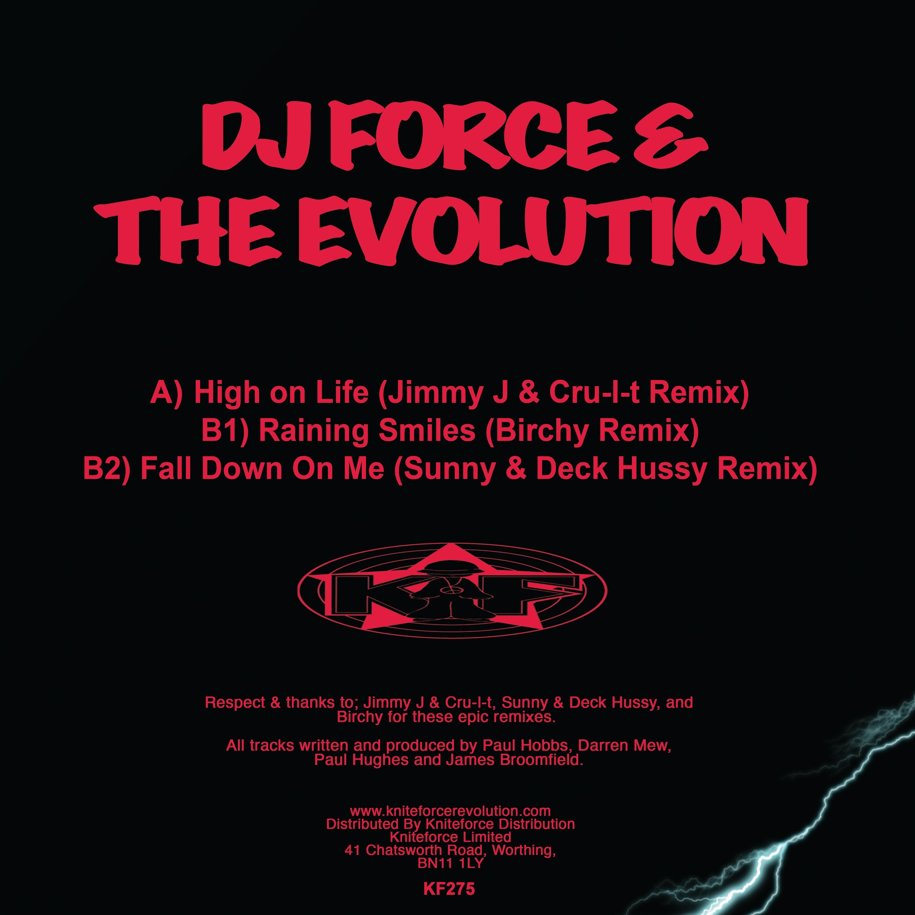 DJ Force & The Evolution - Remixes EP - Kniteforce Records - KF275 - Old Skool - 12" Black Vinyl