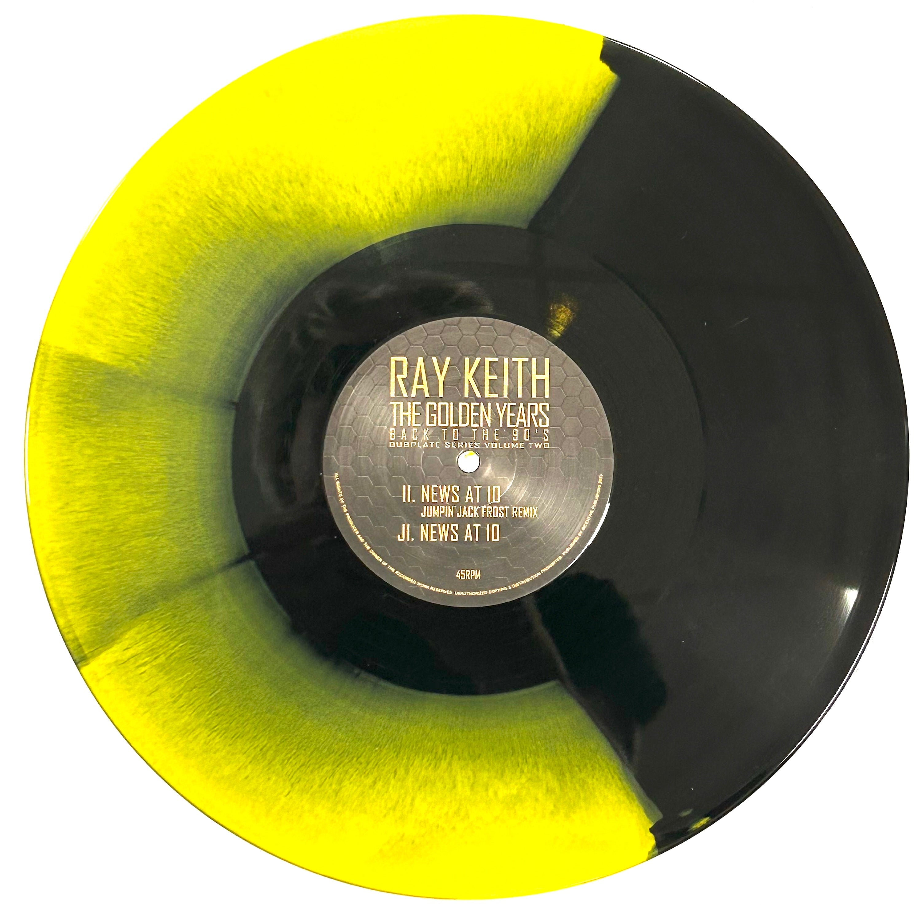 Ray Keith - News At 10 EP - Kniteforce Records - KF279IJSE - 12" Yellow and Black Smash Colour Vinyl