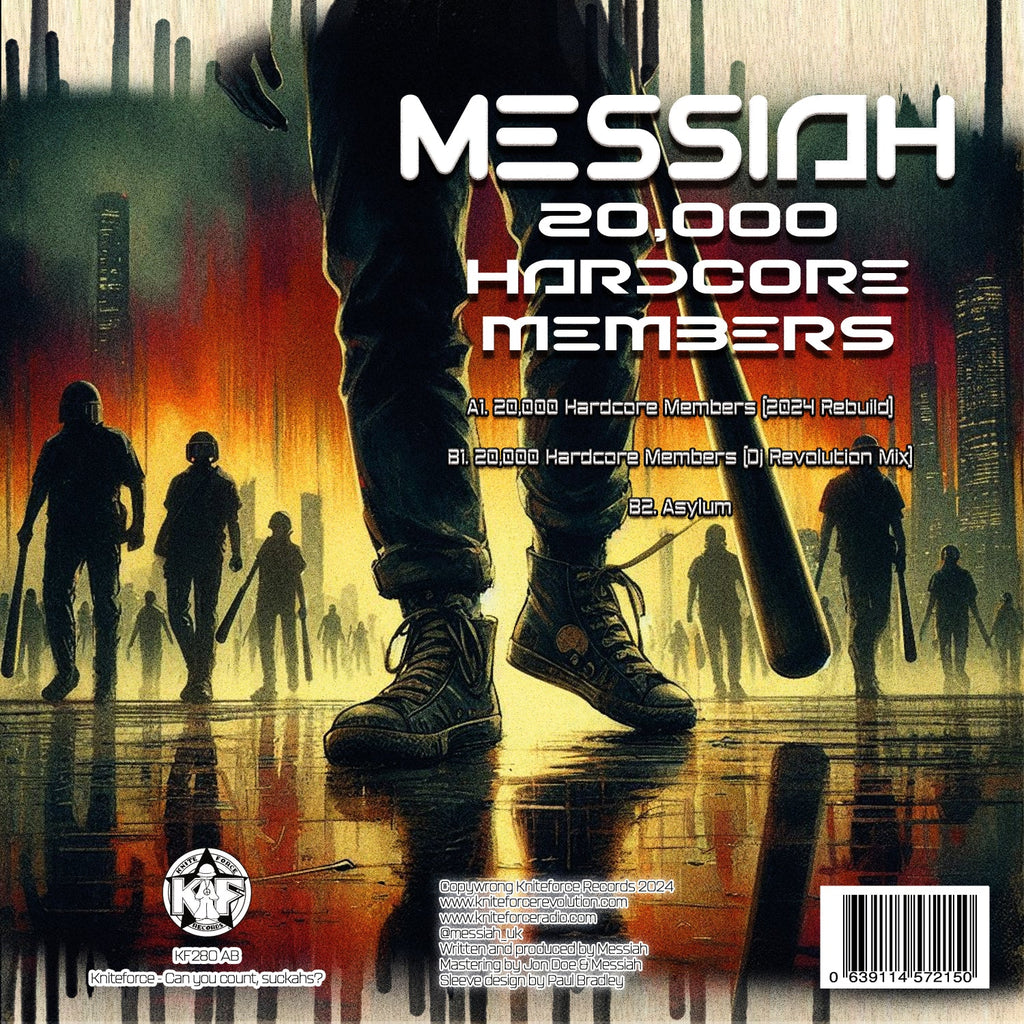 Messiah - Kniteforce Records - 20,000 Hardcore Members EP - KF280AB - 12" Vinyl - Old Skool