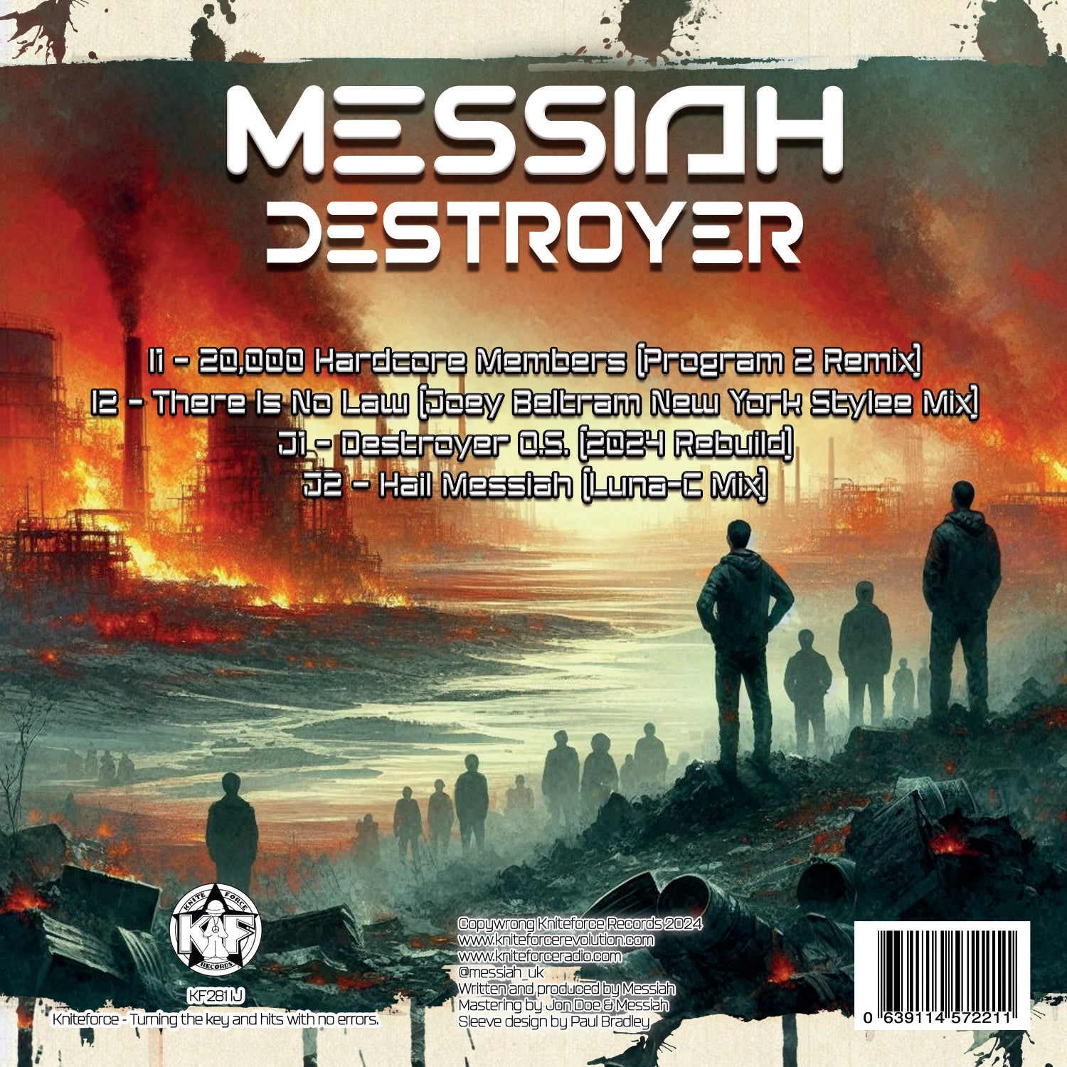 Messiah - Destroyer EP - Kniteforce Records - KF281IJ - 12" Vinyl - Old Skool / Rave