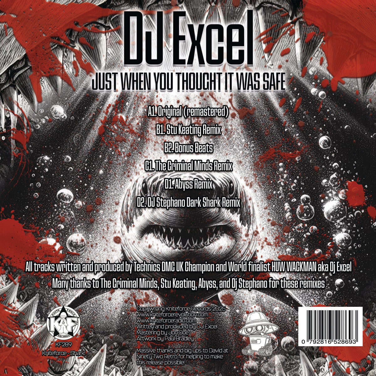DJ Excel - Just When You Thought It Was Safe EP - Kniteforce Records - KF289SE - Old Skool - 2 x 12" Color Vinyl with Poster