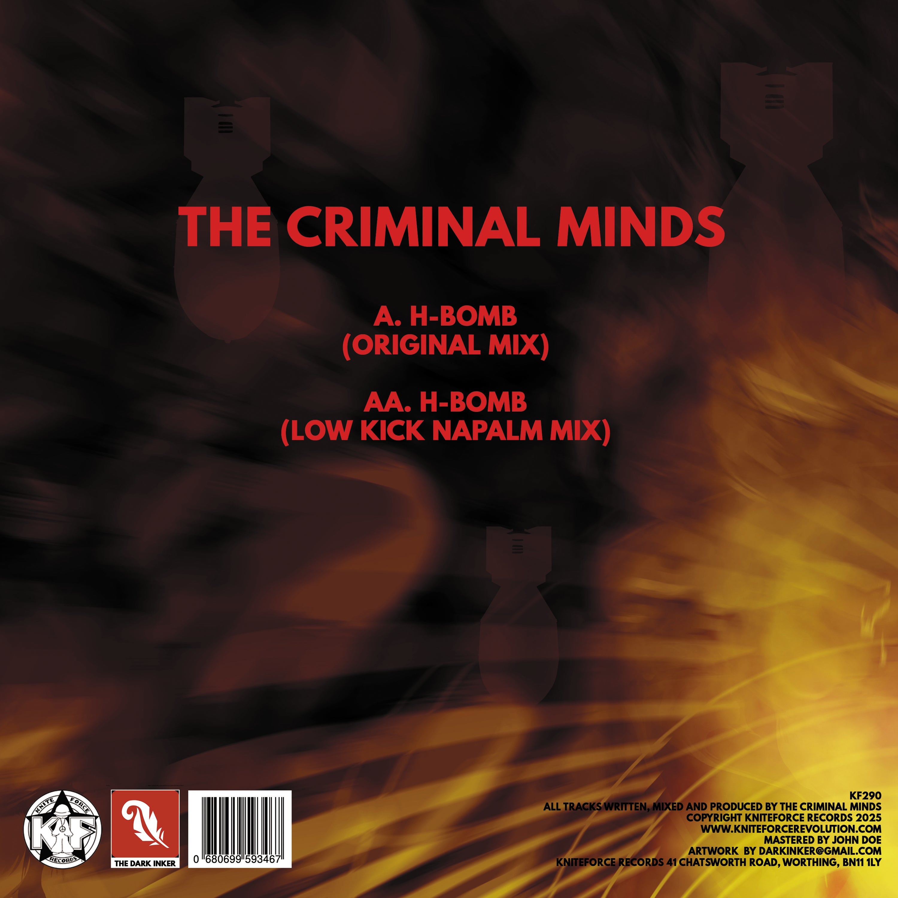 The Criminal Minds - H-Bomb EP - Kniteforce Records - KF290 - 10" Vinyl