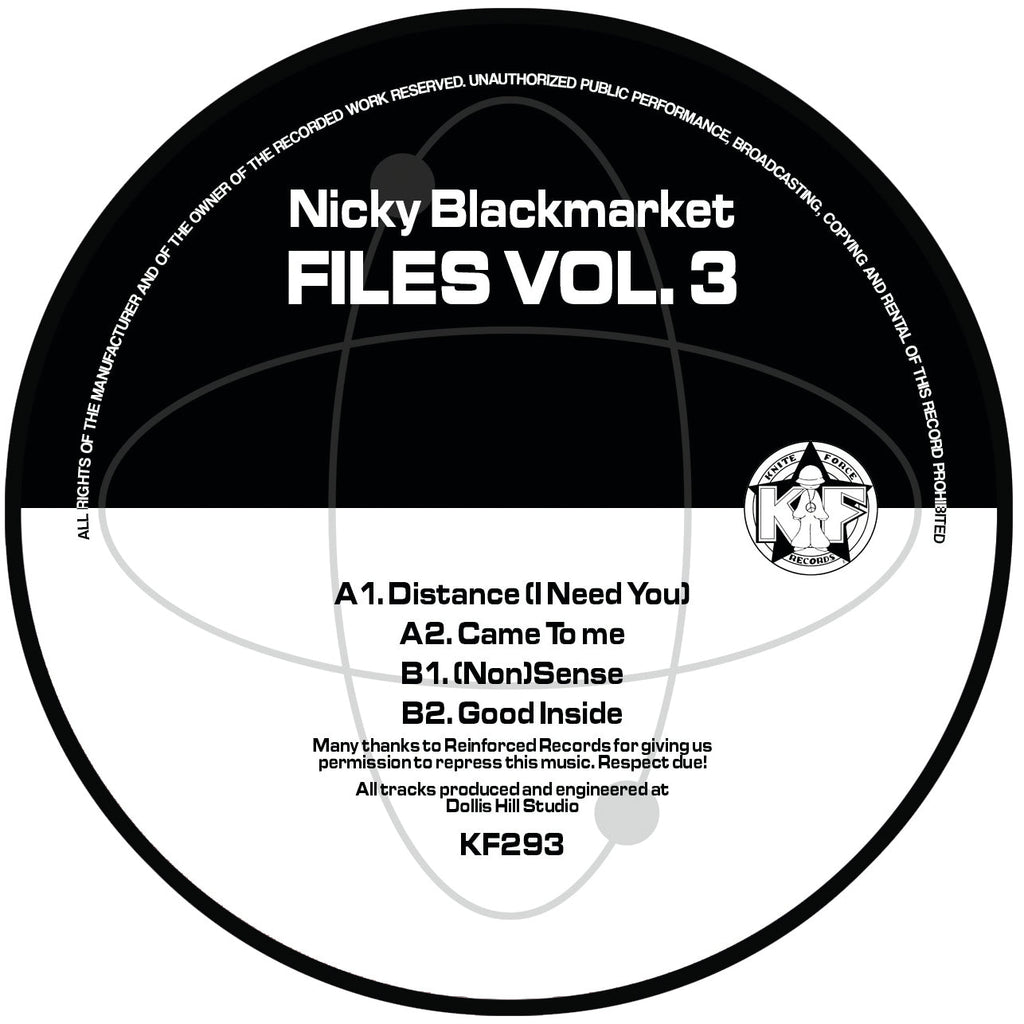Nicky Blackmarket - Files Volume Three EP - Kniteforce Records - KF293 - 12" Coloured Vinyl