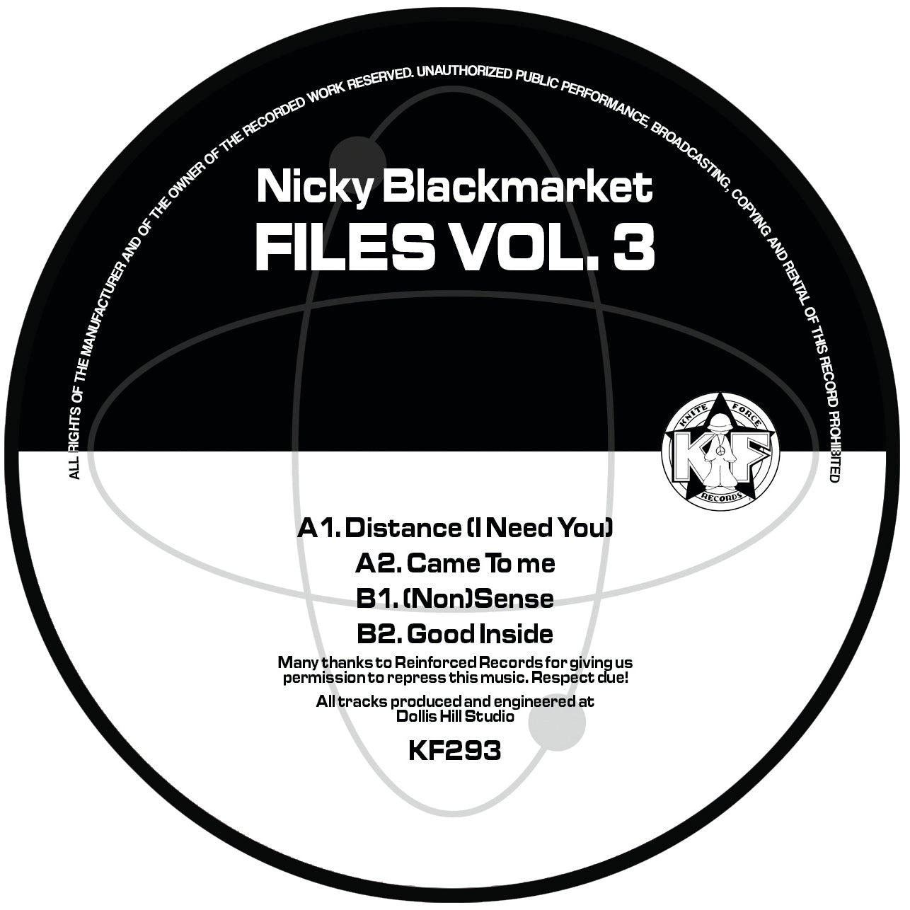 Nicky Blackmarket - Files Volume Three EP - Kniteforce Records - KF293 - 12" Coloured Vinyl