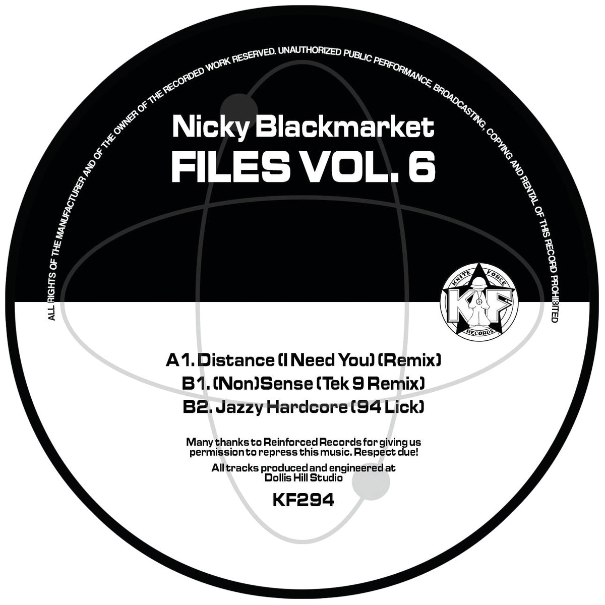 Nicky Blackmarket - Files Volume Six EP - Kniteforce Records - KF294 - 12" Coloured Vinyl