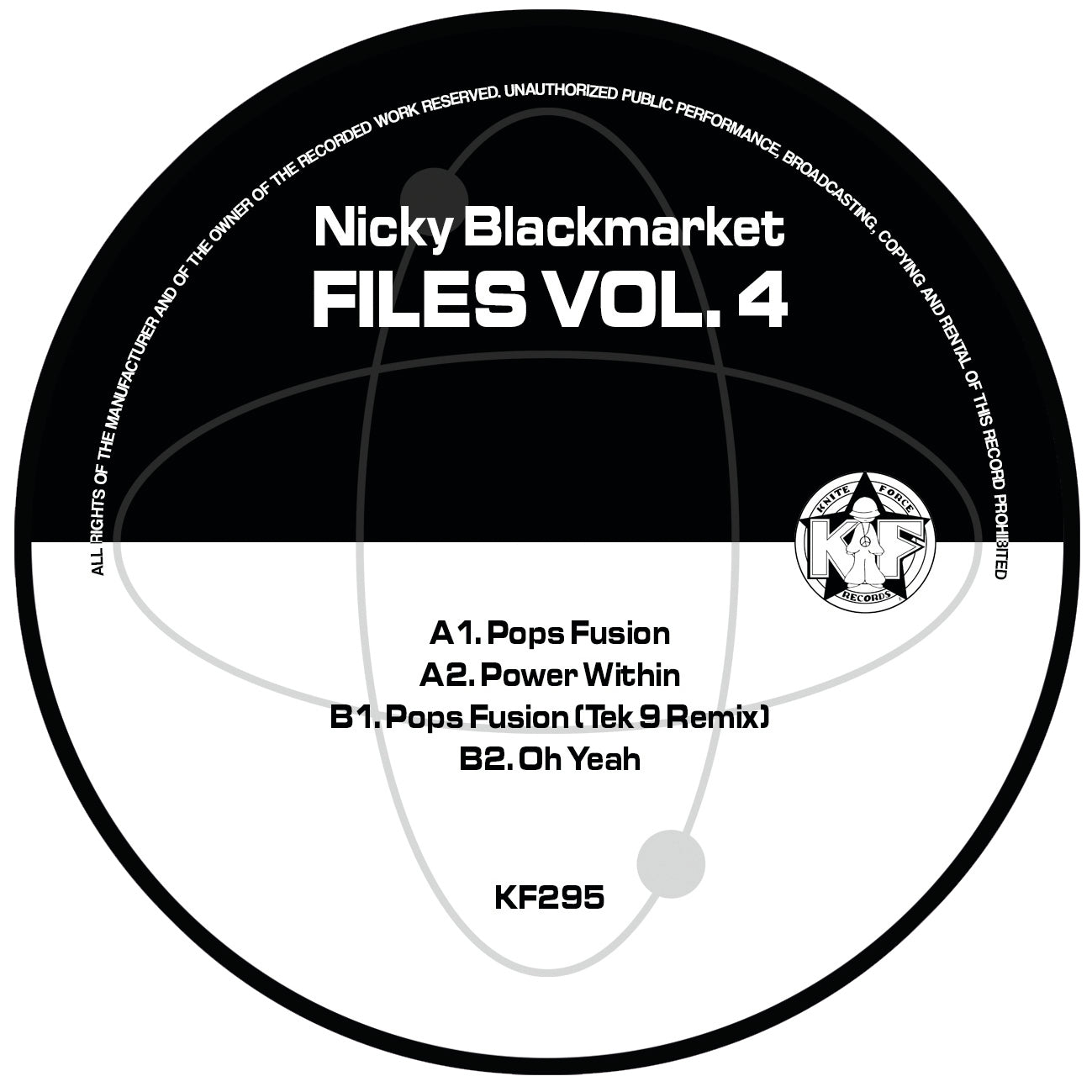 Nicky Blackmarket - Files Volume Four EP - Kniteforce Records - KF295 - Old Skool - 12" Random Marble Colour Vinyl