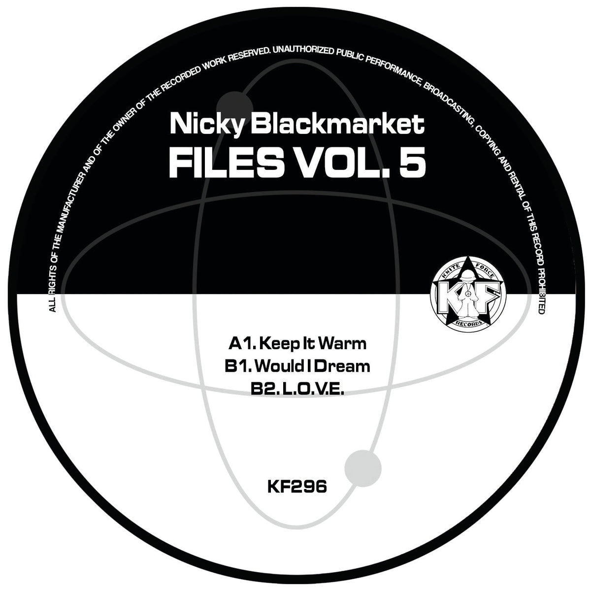 Nicky Blackmarket -  Files Volume Five EP - Kniteforce Records - KF296 - 12" Coloured Vinyl