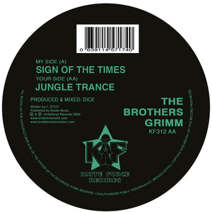 The Brothers Grimm - Kniteforce Records - Sign Of The Times/Jungle Trance - KF312 - 12" Black Vinyl - Breakbeat Hardcore